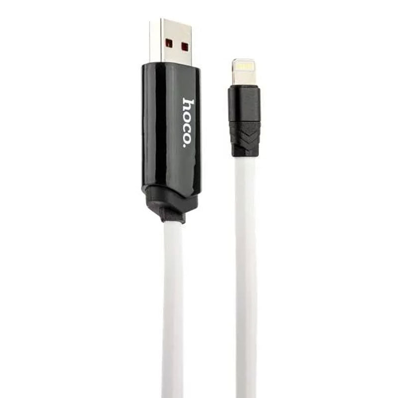 Кабель Hoco U29 Led Displayed Lightning-USB 1m Білий