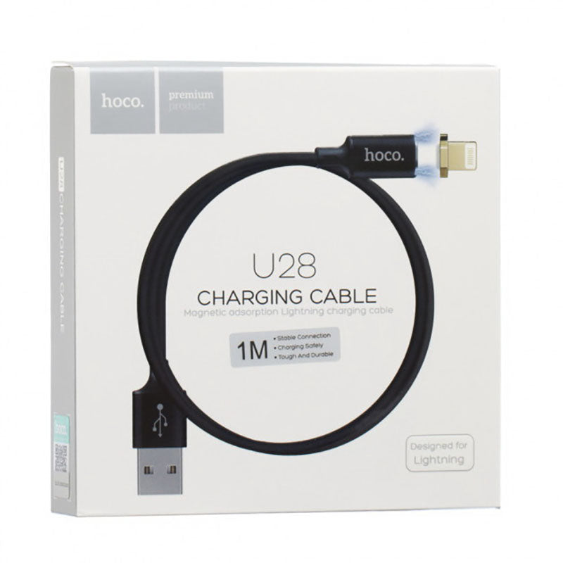 Кабель Hoco U28 Magnetic Adsorption Lightning-USB 1m Black