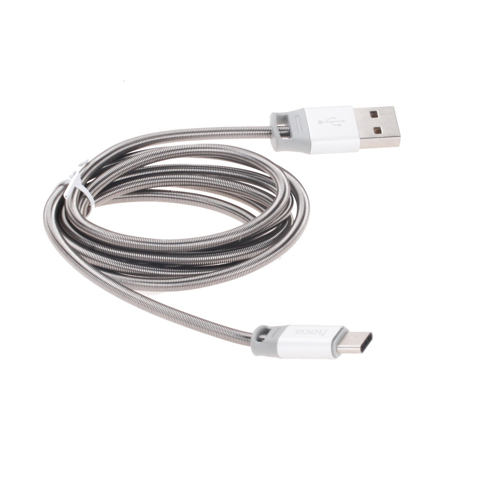 Кабель Hoco U27 Golden Sheild Type-C-USB SteelGray