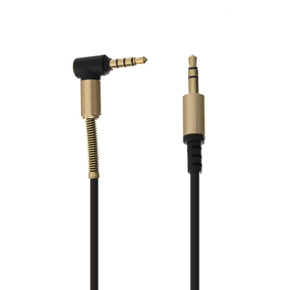 Кабель Hoco UPA02 Spring Audio With Mic 2m AUX-AUX 1m Чорний