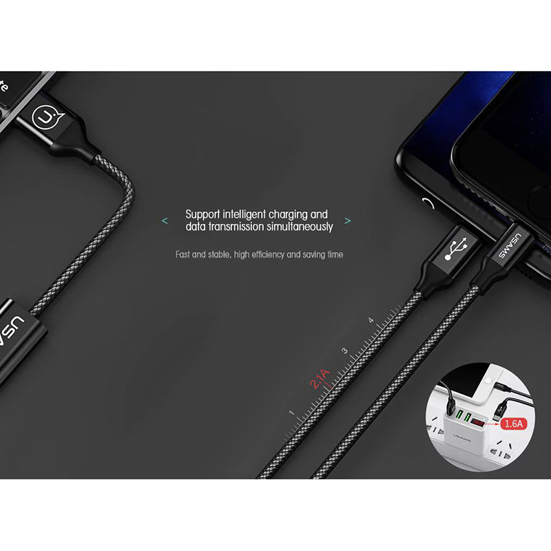 Кабель 3-in-1 Usams US-SJ162 Lightning+Micro+Type-C Suit Series 1.2m Червоний
