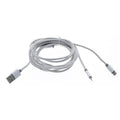 Кабель 2в1 Joyroom S-M326 Lightning+Micro 1.5M Срібний