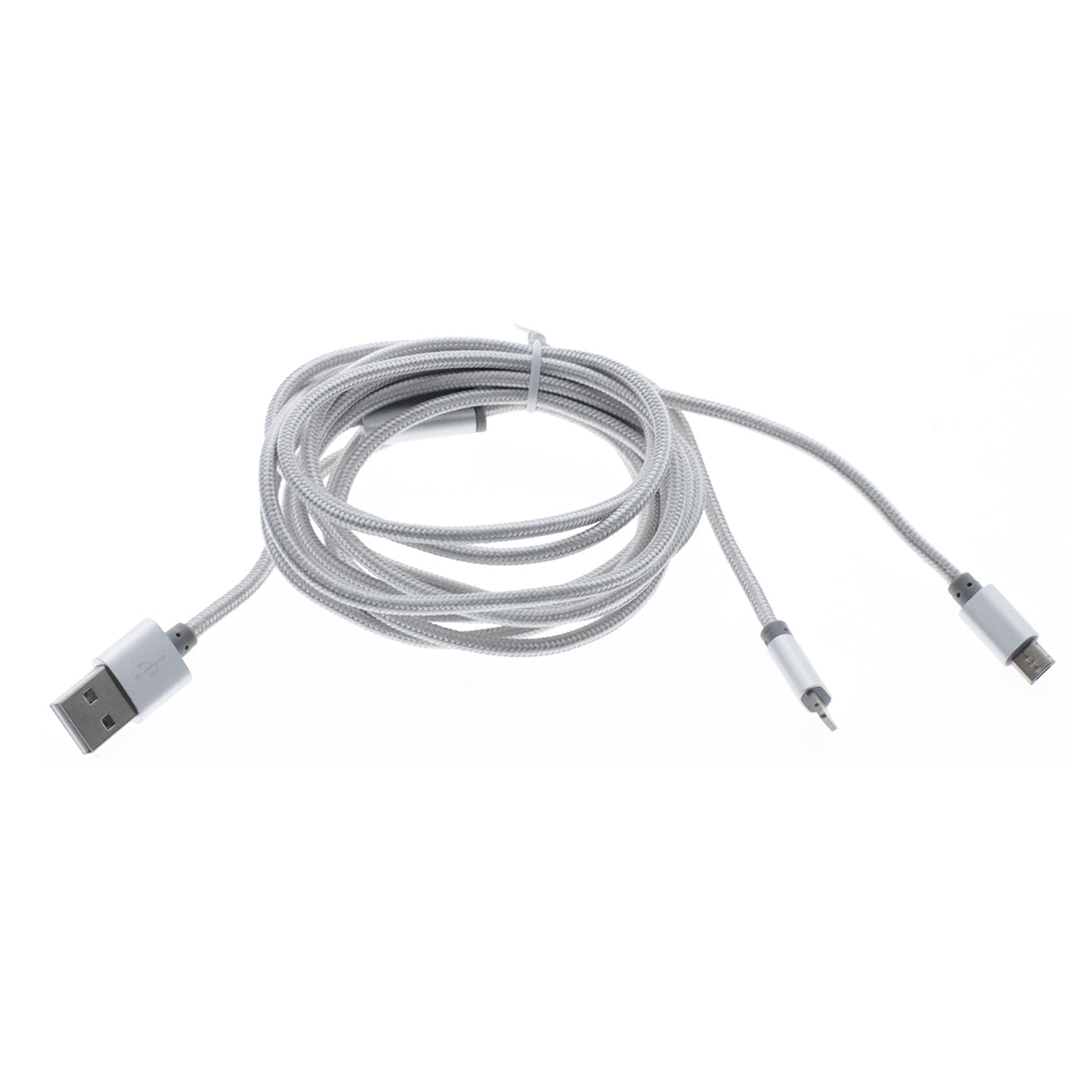 Кабель 2в1 Joyroom S-M326 Lightning+Micro 1.5M Срібний