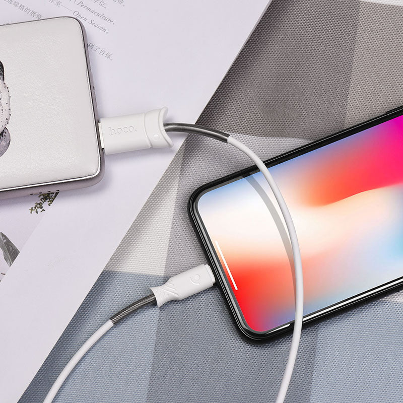 Кабель USB Hoco X24 Lightning White