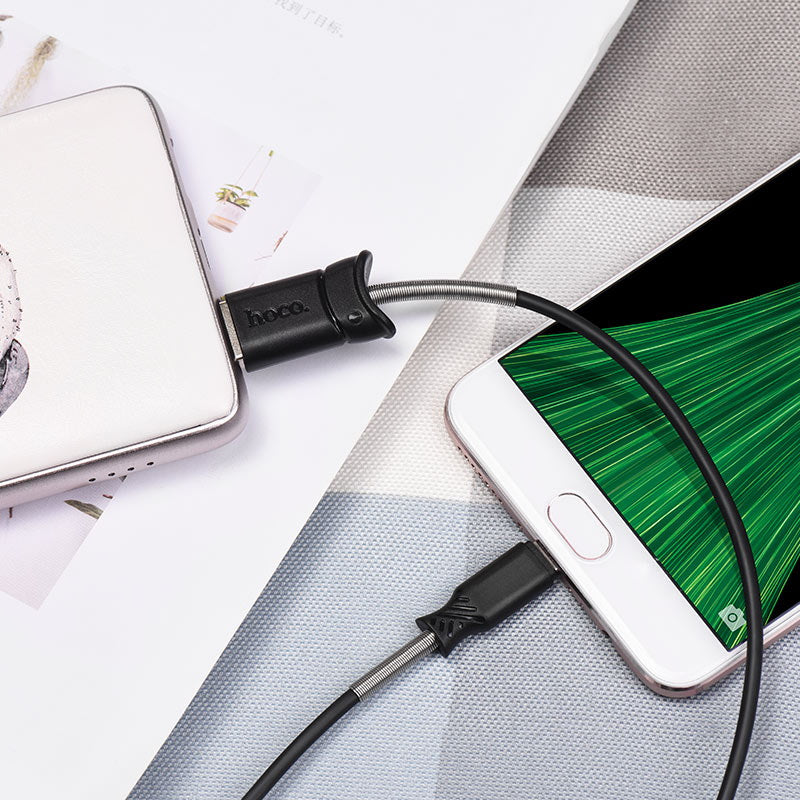 Кабель USB Hoco X24 Micro USB Чорний