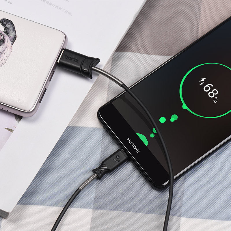 Кабель USB Hoco X24 Micro USB Чорний