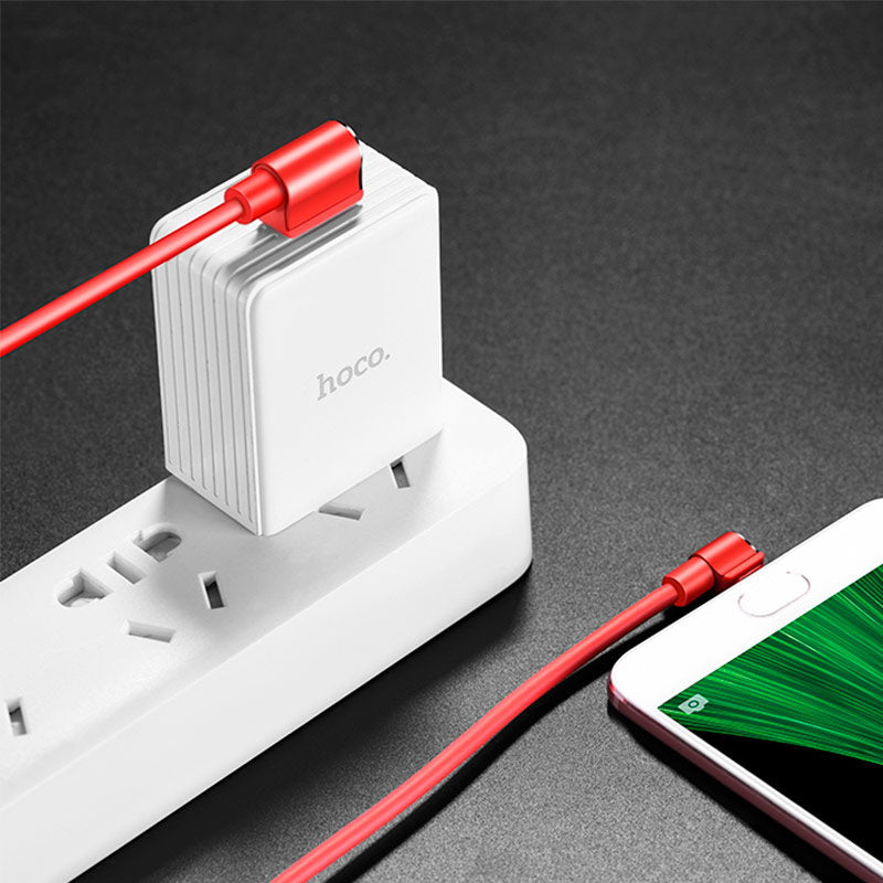 Кабель Hoco U37 microUSB L Червоний