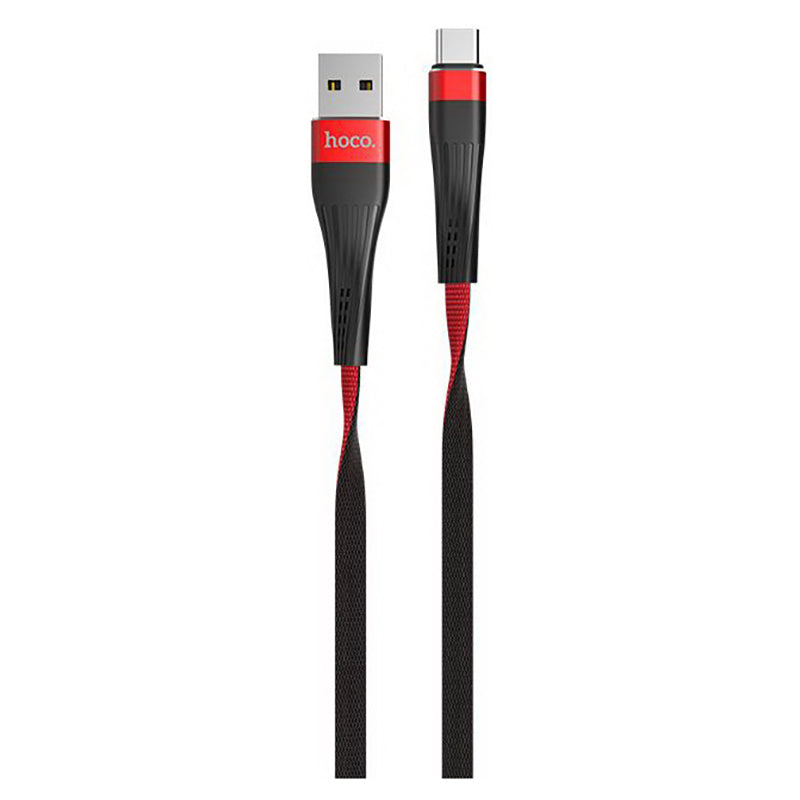Кабель Hoco U39 Slender Charging Type-C Red-Black