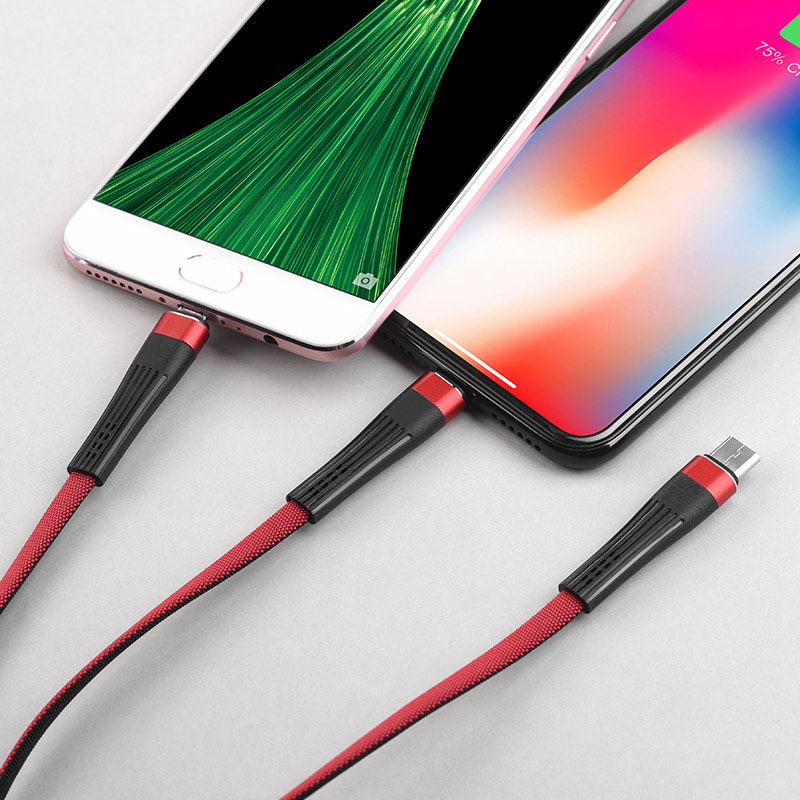 Кабель Hoco U39 Slender Charging Type-C Red-Black