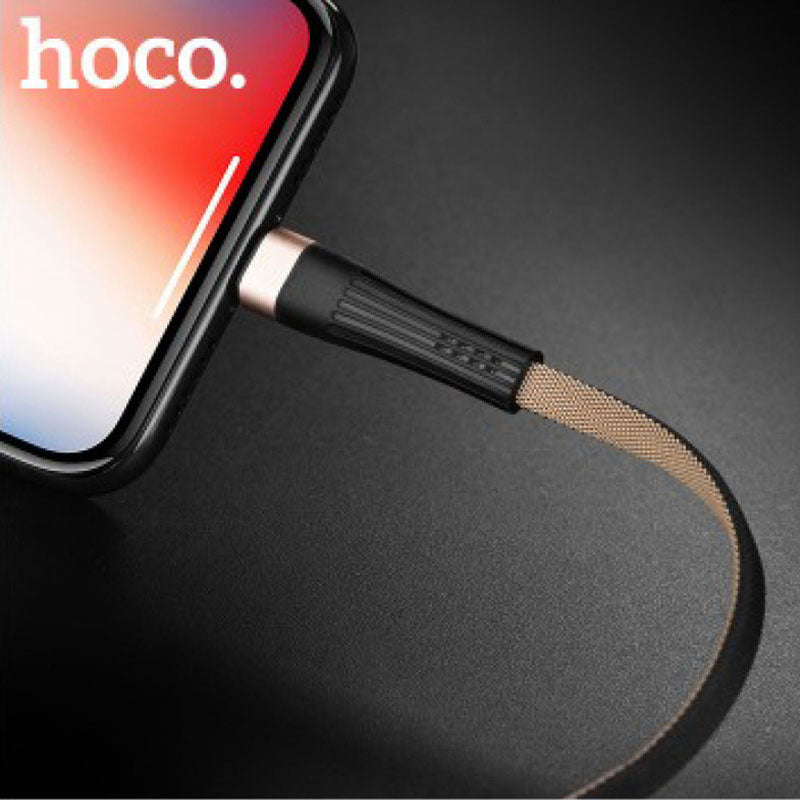 Кабель USB Hoco U39 Lightning Slender Charging Blue+Black