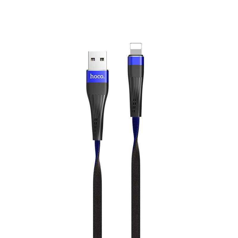 Кабель USB Hoco U39 Lightning Slender Charging Blue+Black