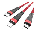 Кабель USB Hoco U39 Lightning Slender Charging Red+Black