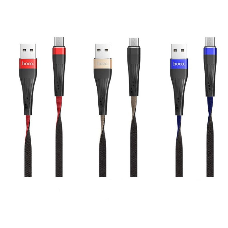 Кабель USB Hoco U39 Lightning Slender Charging Red+Black