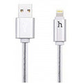 Кабель Hoco UPL12 Metal Jelly Knitted Lightning Silver (0.3m)