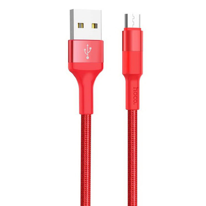 Кабель Hoco X26 Xpress Charging microUSB-USB 1m Червоний