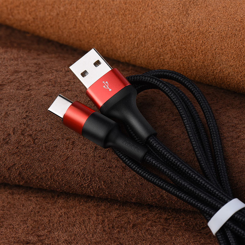 Кабель Hoco X26 Xpress Charging USB Type-C-USB 1m Червоно-Чорний