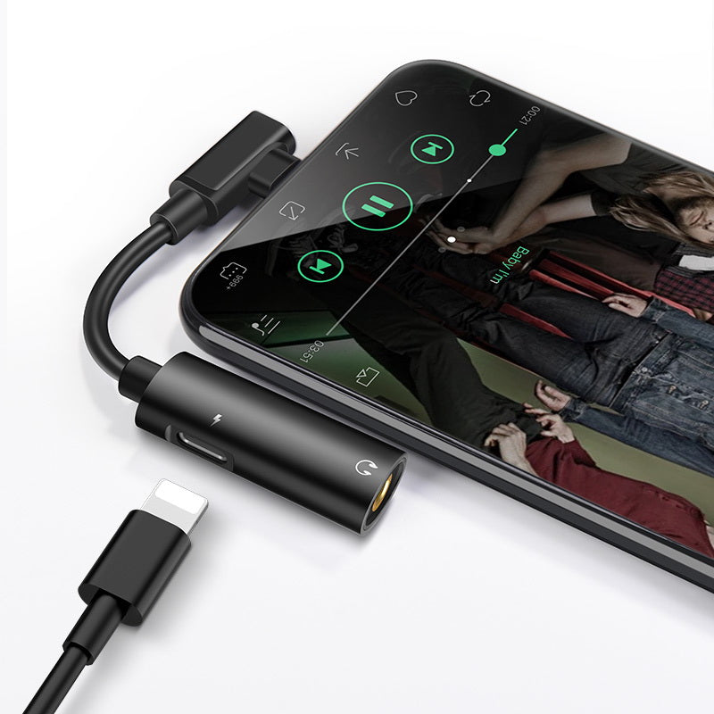 Перехідник Hoco LS17 Lightning to 3.5 Jack Black
