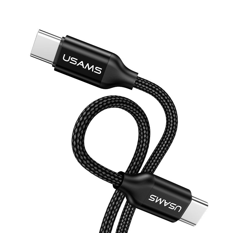 Кабель Usams US-SJ171 Type-C 3.0 Nylon Braided Cable - U-pino 1.2m Чорний