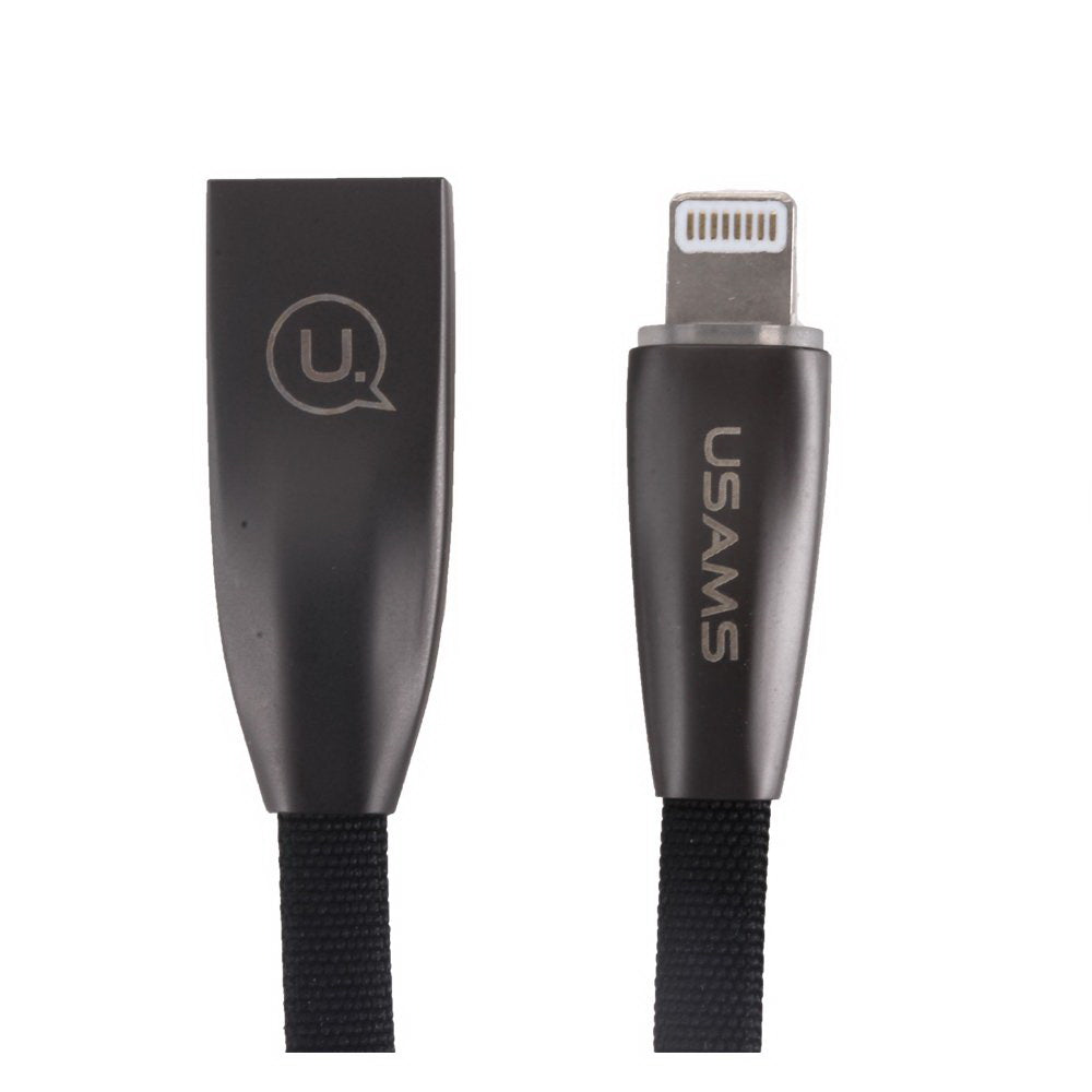 Кабель Usams US-SJ182 lightning Smart Full-charge -U-Light 1.2m Чорний