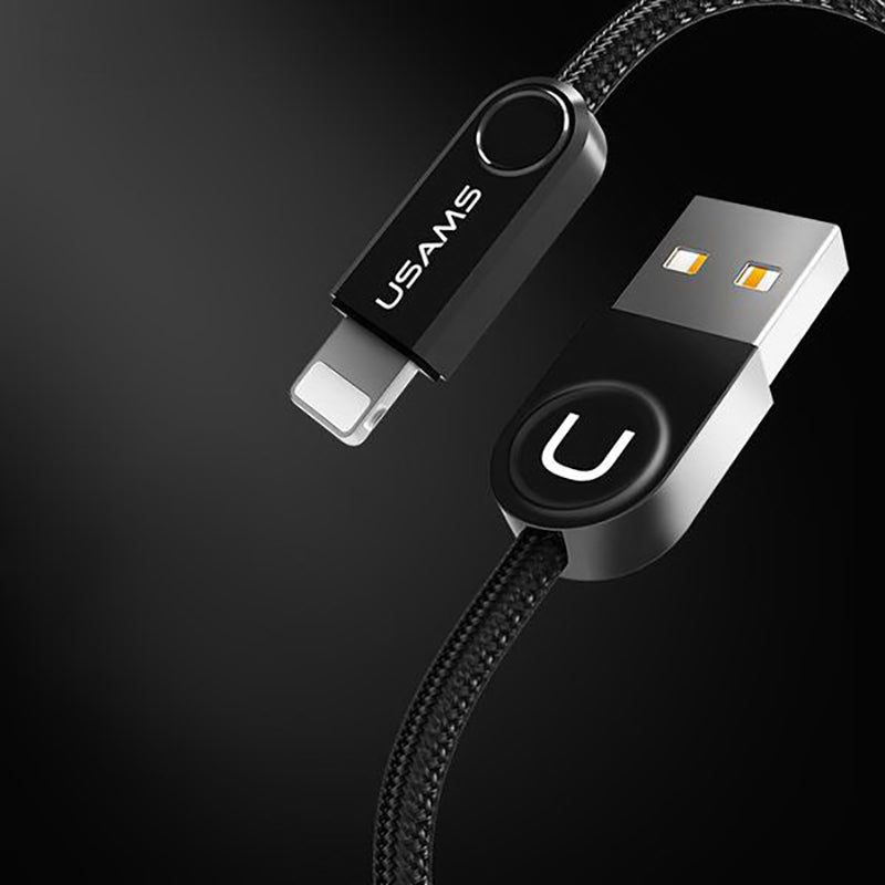 Кабель Usams US-SJ119 Lightning Braided cable -U-Ming Series Black