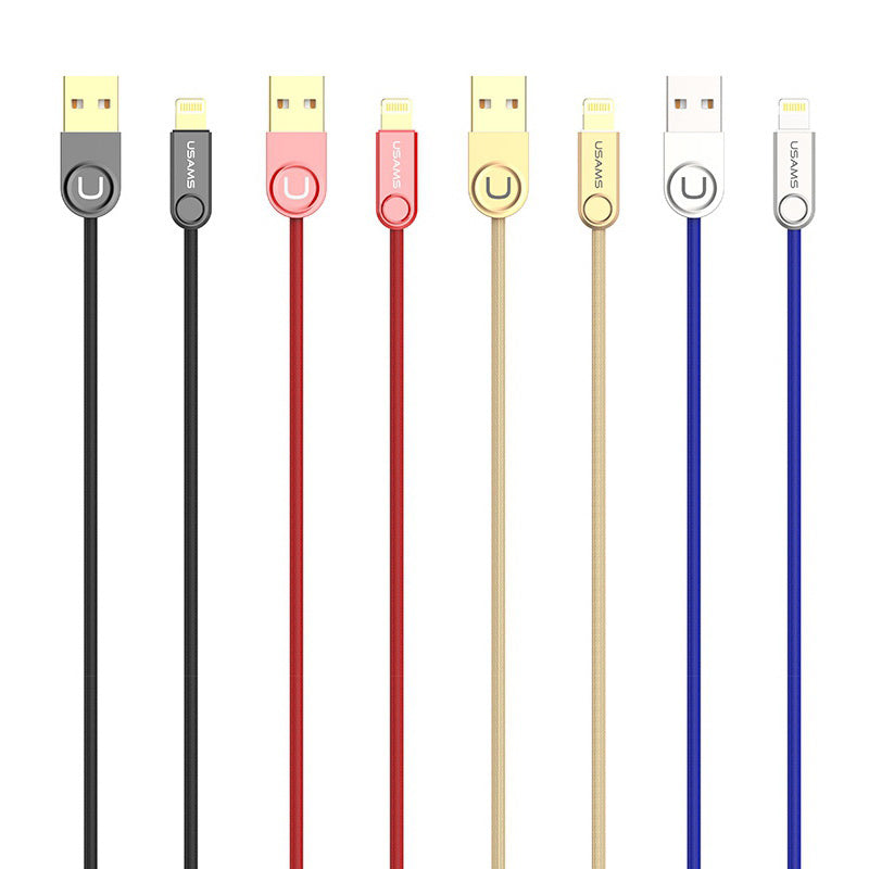 Кабель Usams US-SJ119 Lightning Braided cable -U-Ming Series Red
