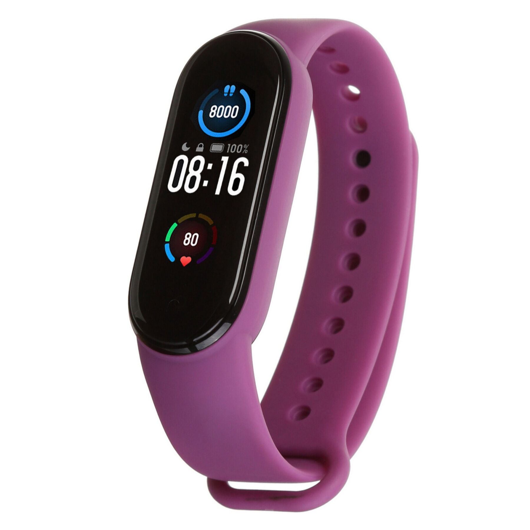 Без бренда Силіконовий ремінець для фітнес браслета Xiaomi Mi Band 5 Purple