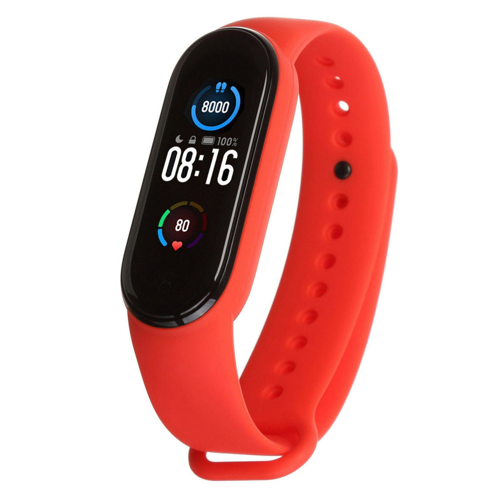 Без бренда Силіконовий ремінець для фітнес браслета Xiaomi Mi Band 5 Red