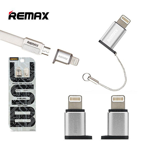 Перехідник Remax Visual RA-USB2 MicroUSB to lightning Gold
