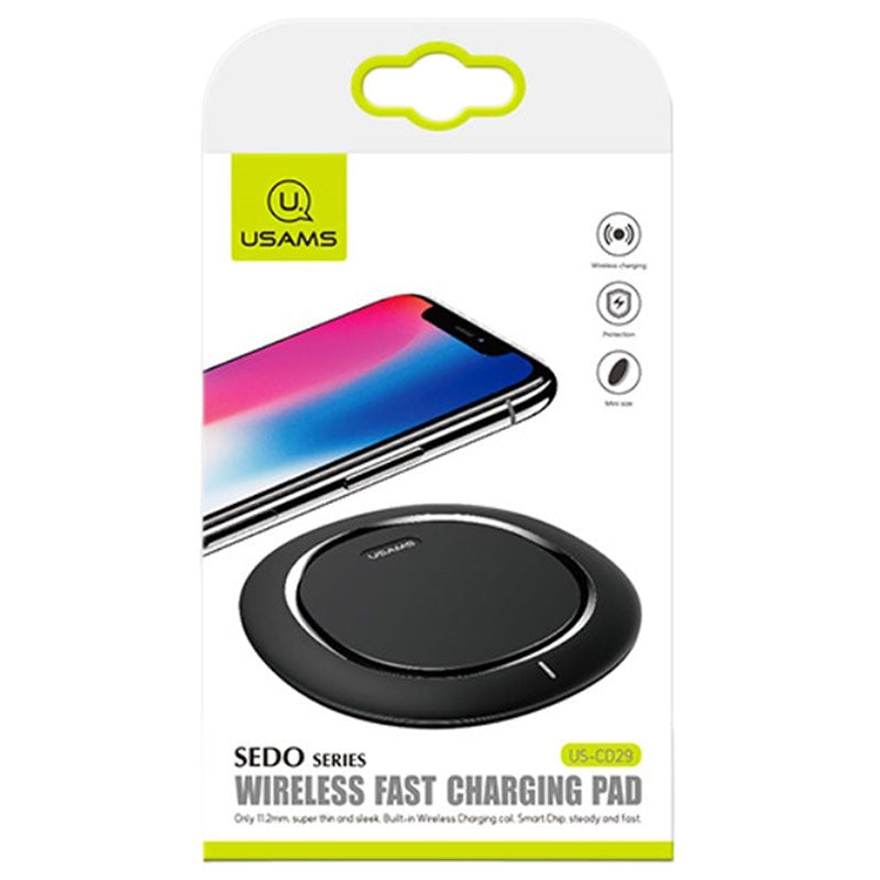 Бездротове зарядне пристрій USAMS Sedo Series Charging Pad Black (US-CD29)