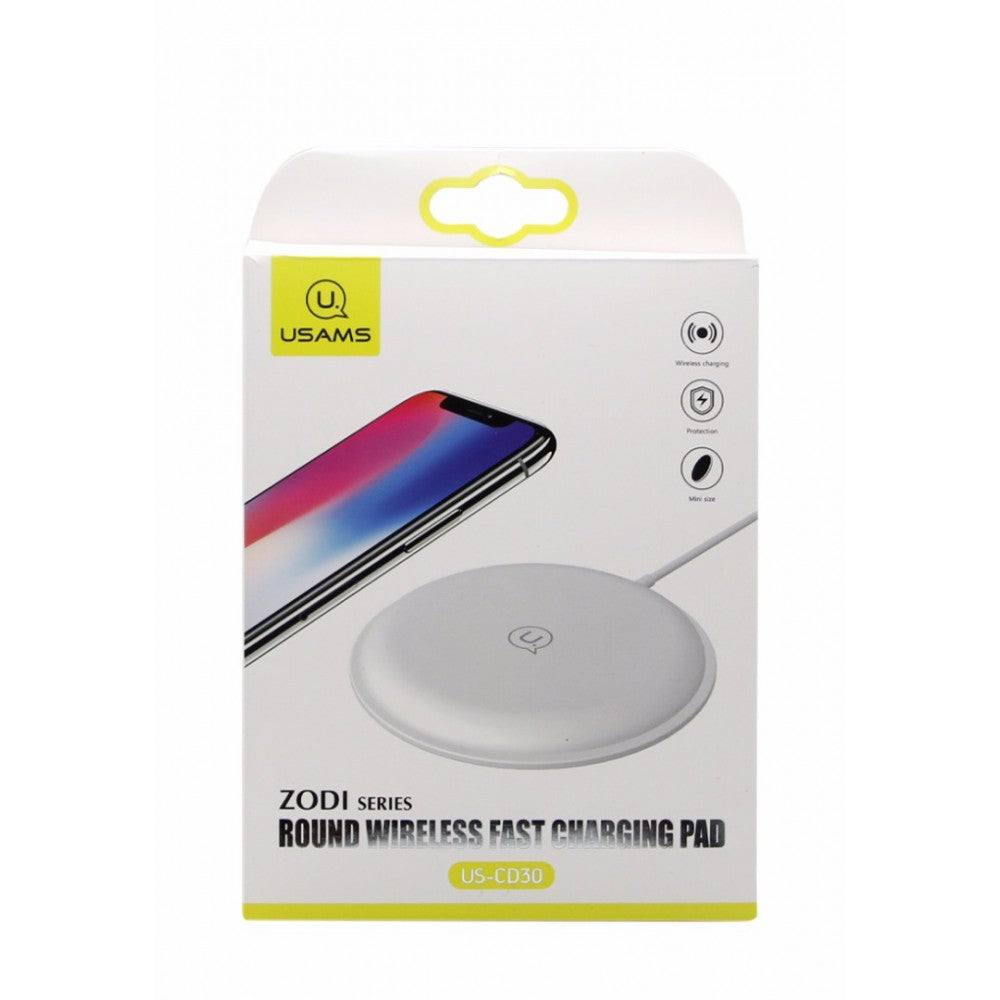 Бездротове зарядне пристрій USAMS Zodi Series Charging Pad White (US-CD30)