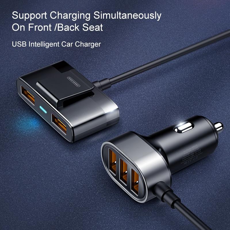 Автомобільний зарядний пристрій з виносним блоком Joyroom JR-CL03 car charger Black