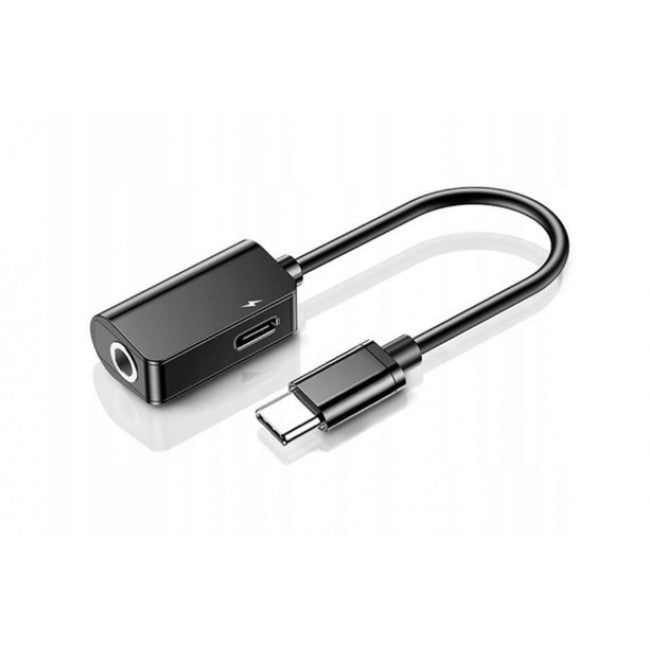 Перехідник Baseus L40 Type-C to Type-C+3.5mm Charging and Audio Adapter Чорний
