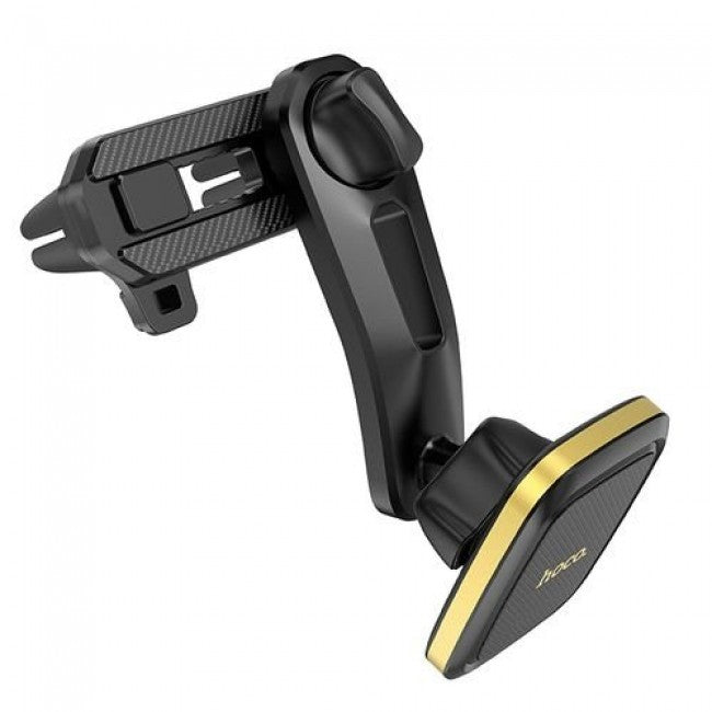 Магнитный держатель для смартфона в авто Hoco CA57 Black-Gold