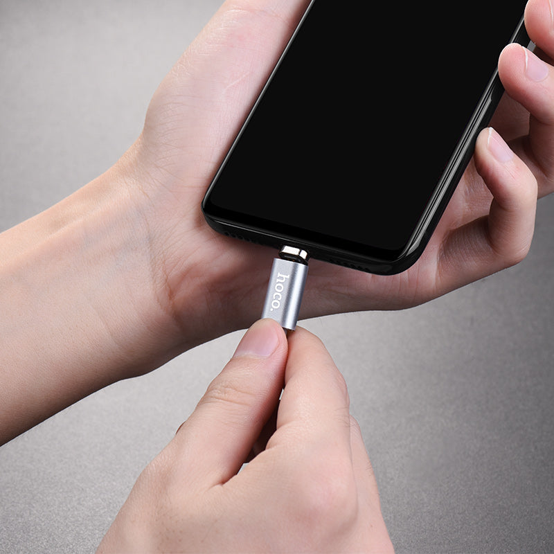 Магнітний кабель Hoco U40A magnetic adsorption charged MicroUSB 1m Metal Gray