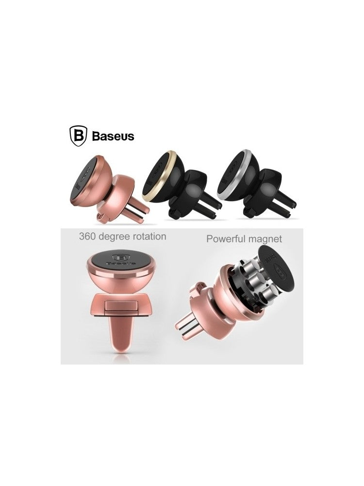 Автодержатель Baseus 360-degree Rotation Magnetic Car Air Vent Mount Holder Silver