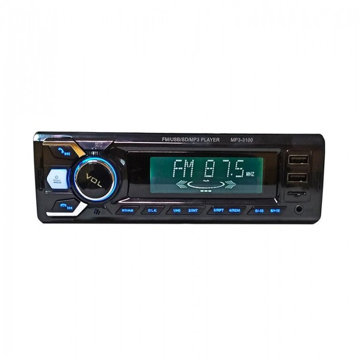 Автомагнитола 3100 ISO+FM+USB+AUX+Bluetooth 4x50W 1Din магнитола с пультом