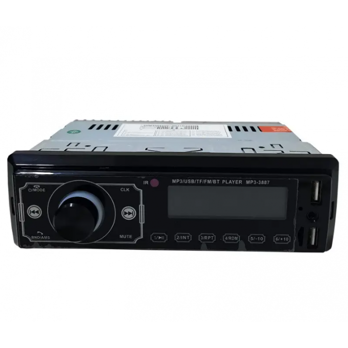 Автомагнітола MP3-3887 1DIN Bluetooth USB SD 4×50W