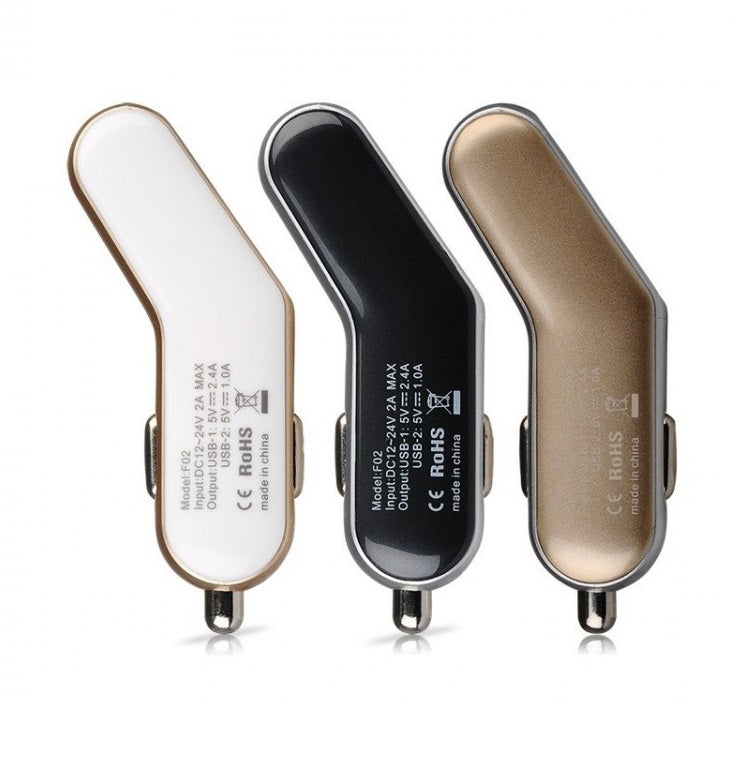 Автомобільне зарядне пристрій Baseus smart-thin business series White/Gold
