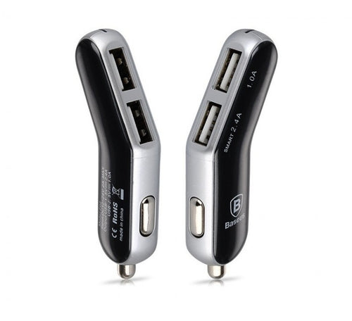 Автомобільний зарядний пристрій Baseus smart-thin business series Grey/Silver