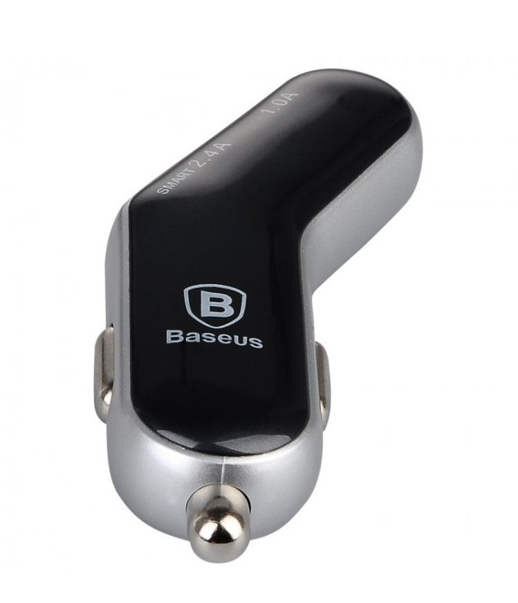 Автомобільний зарядний пристрій Baseus smart-thin business series Grey/Silver
