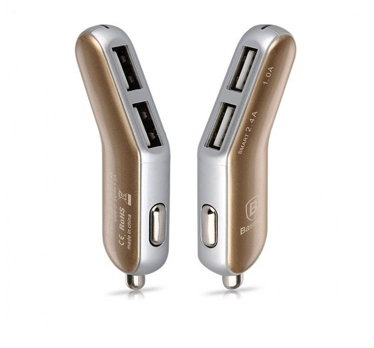 Автомобільне зарядне пристрій Baseus smart-thin business series Gold/Silver