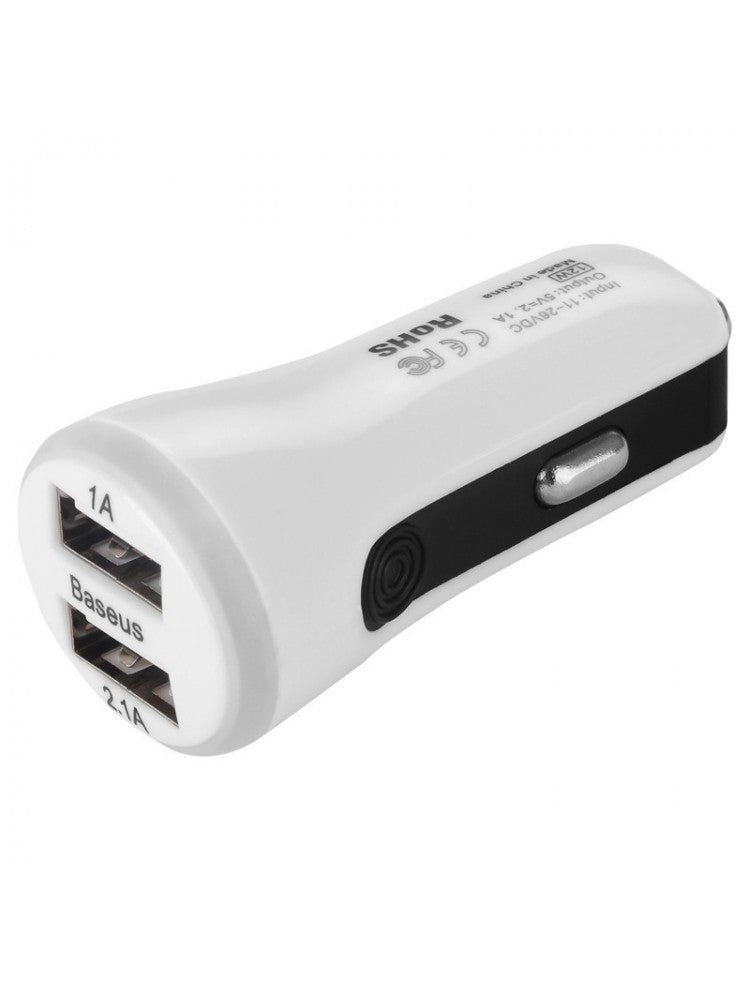 Автомобільне зарядне пристрій Baseus Tiny White