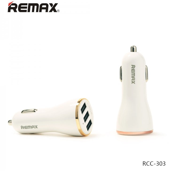 Автомобільний зарядний пристрій Remax RCC303 Dolfin 3.4A 3USB Rose Gold