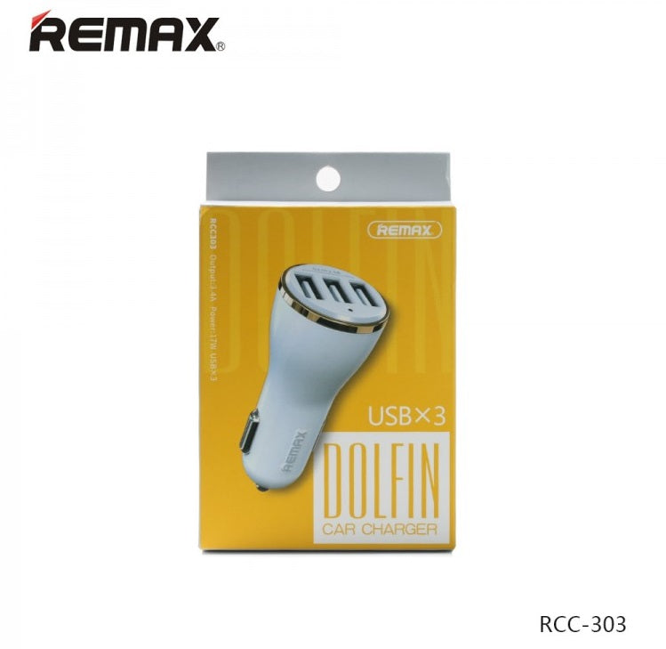 Автомобільний зарядний пристрій Remax RCC303 Dolfin 3.4A 3USB Rose Gold
