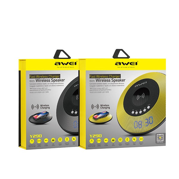 Колонка Awei Y290 Bluetooth with wireless charger Black