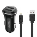 Автомобільний зарядний пристрій Hoco Z1 з Lightning USB 2USB 2.1А Black