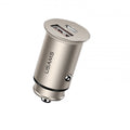 Автомобільне зарядне пристрій Usams US-CC097 C15 (QC4.0+PD3.0) Fast Charging Срібний