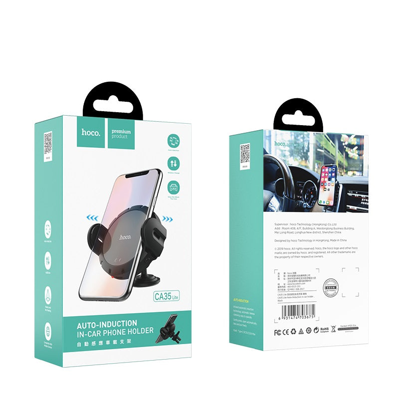 Автодержатель Hoco CA35 Lite auto-induction Black