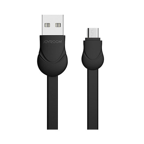 Кабель Joyroom S-L121 Waves Series Flat Cable Micro 1M Black