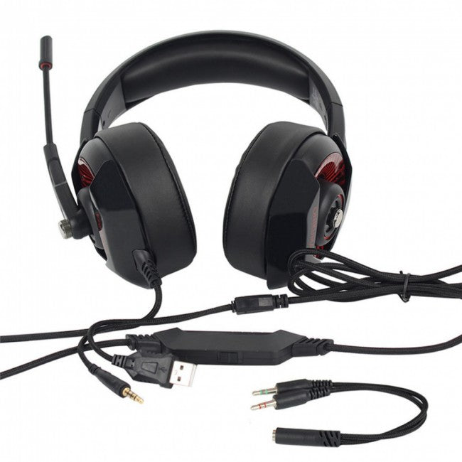 Навушники ігрові Onikuma K6 з гарнітурою Black-Red